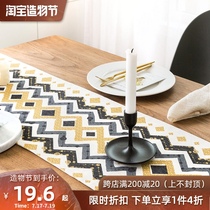 Modern simple geometric dining table table flag Western restaurant long square coffee table tablecloth Shoe cabinet cover cloth Household tablecloth fabric