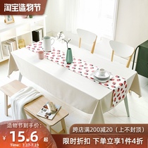 Nordic cotton linen table flag fresh girl Waterproof leave-in coffee table side cabinet cloth thickened non-slip TV cabinet decorative cloth