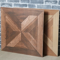 Imitation wood grain tile 600x600 retro parquet tile Clothing store non-slip tile Classic antique brick walnut color