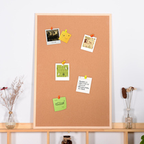 The softwood message board family uses the padding board to document the board of solid wood frame soft wood wall background photo wall personality creative blackboard water pine board composite spiki school office advertisement column