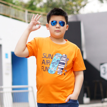 Fat children short-sleeved T-shirt plus fat increase boys summer clothes new large size loose fat boy half sleeve T-shirt cotton T