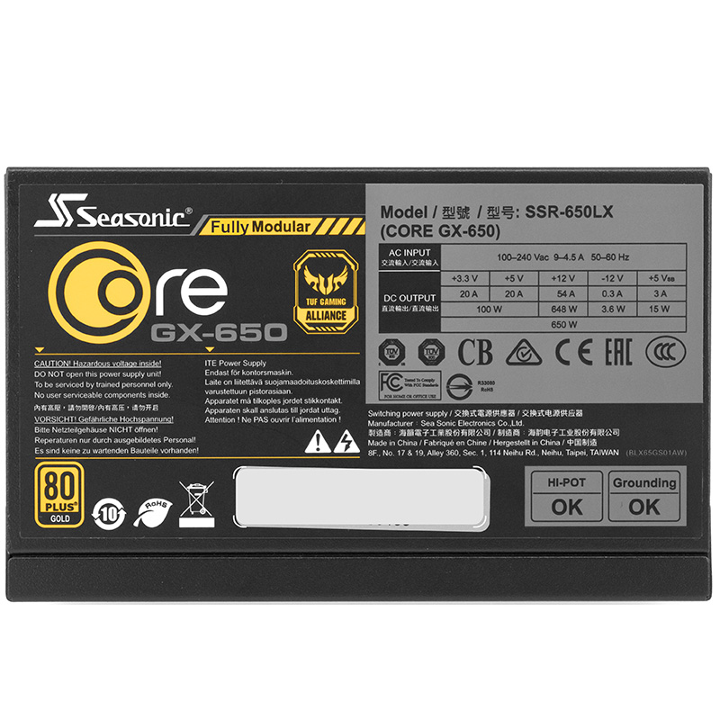 [7-year warranty] haiyun core gx 650w 550w 500w rated gold medal full module power supply focus