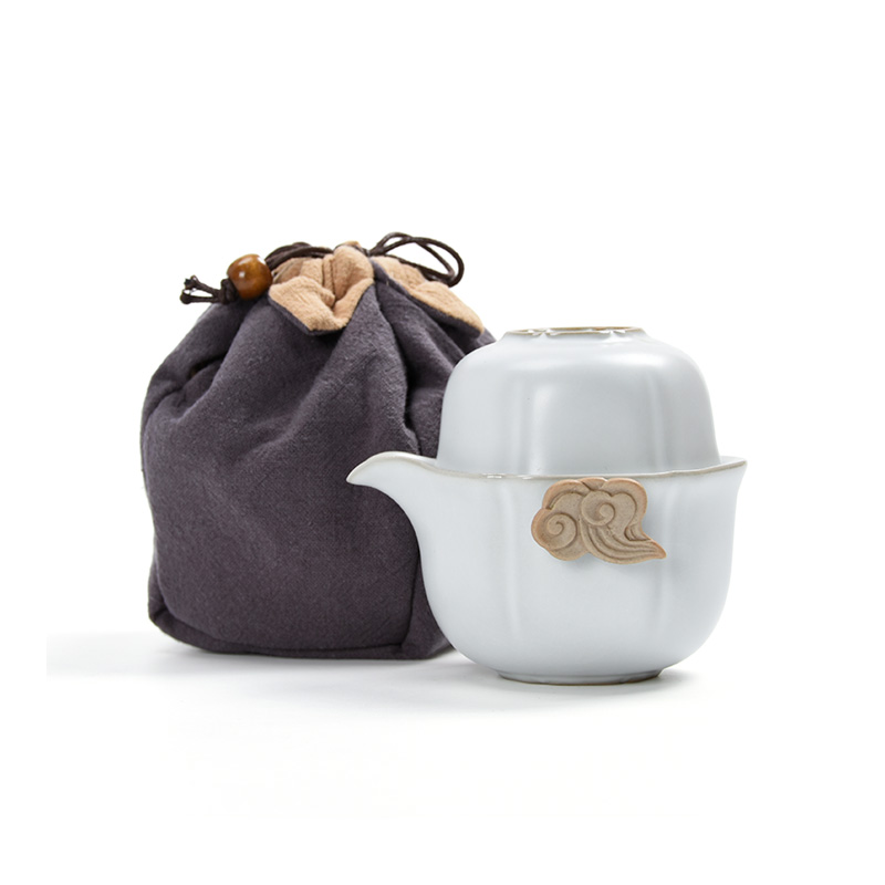 Jun is a pot of a crack travel single tea tea teapot on - board, portable bag in your porcelain kung fu suit