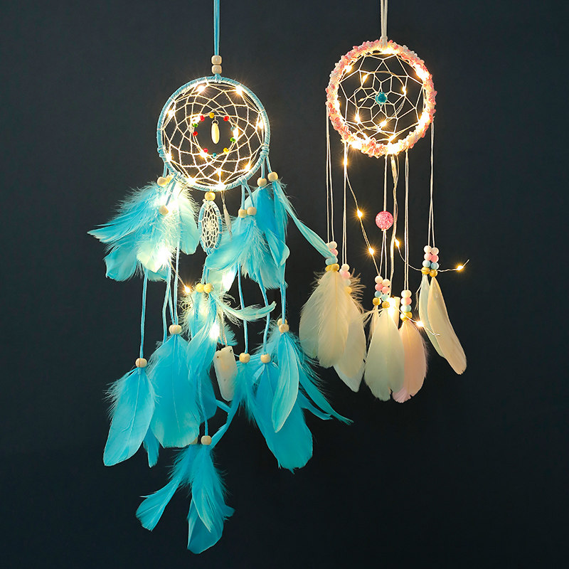 捕梦网挂饰风铃森系捕能网补捕梦铃材料diy少女卧室装饰女生礼物