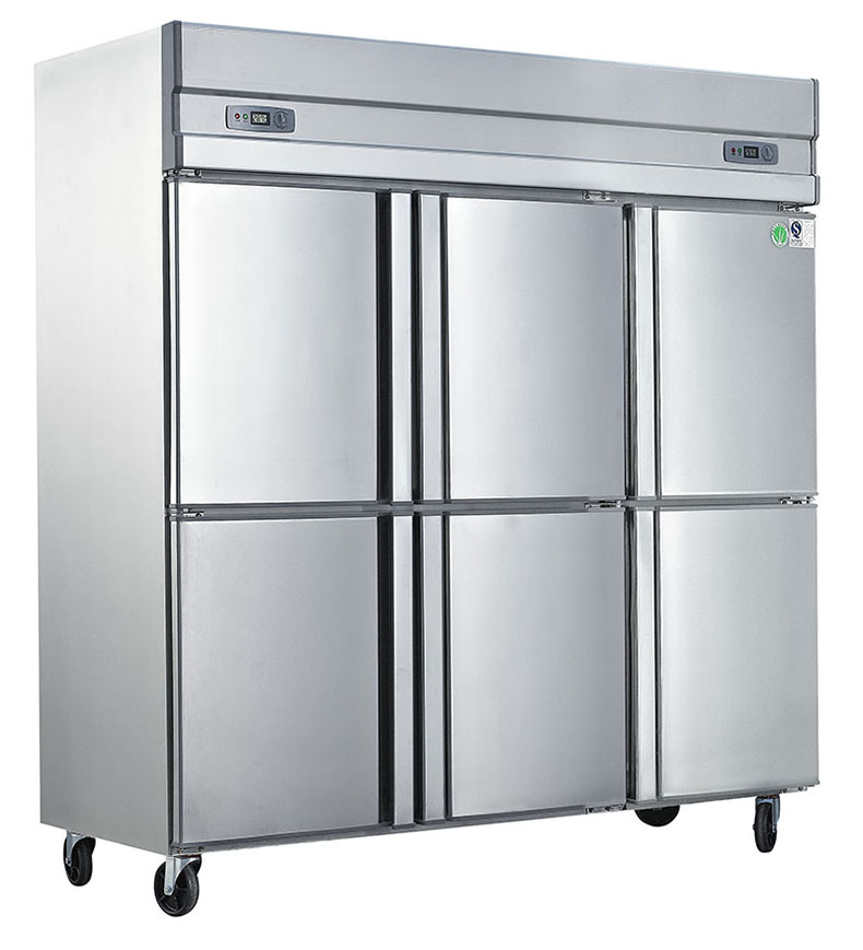 【韩迪电器旗舰店】不锈钢商用厨房立式六门冰箱双温冷藏冷冻保鲜6门