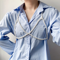 Butterfly knot lace belt lady decoration 100 lap jk one-piece dress trendy vest suit Han suit waist chain pearl braces