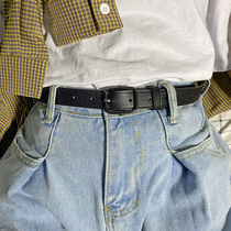 Lady belt 2021 new fashion pants with jeans design small crowdpants with retro decoration black belt male