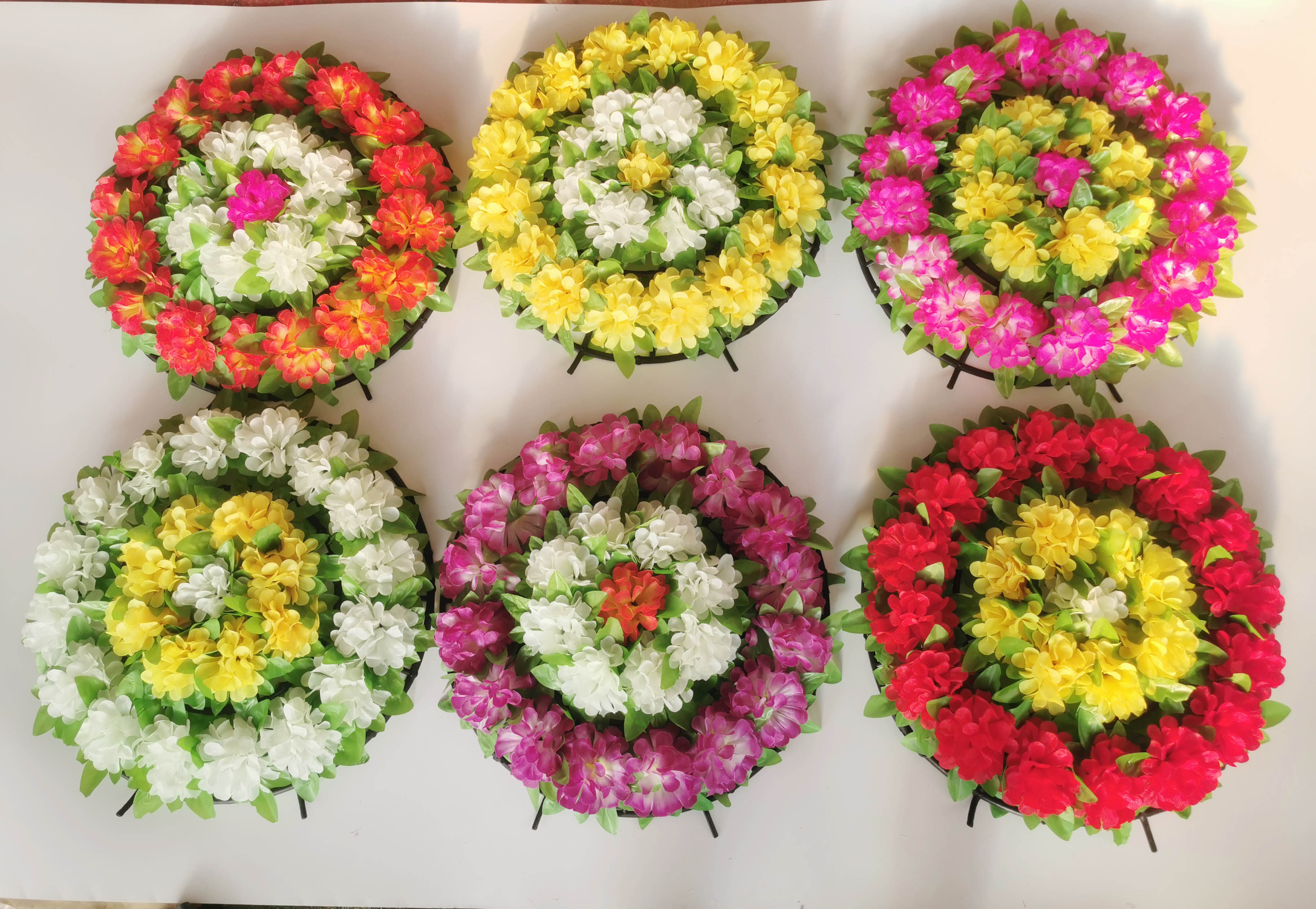 清明小花圈花环清明节扫墓墓地上坟祭祀白事死人葬礼殡葬用品批发