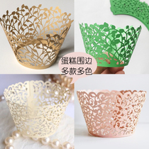 Dessert table Cupcake Hollow vine leaf rose cake edge Dessert table Baking edge