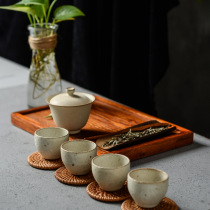 Jingdezhen Japanese pure handmade powder introduction Cup Jingdezhen ceramic tea cup kung fu tea set individual single cup owner