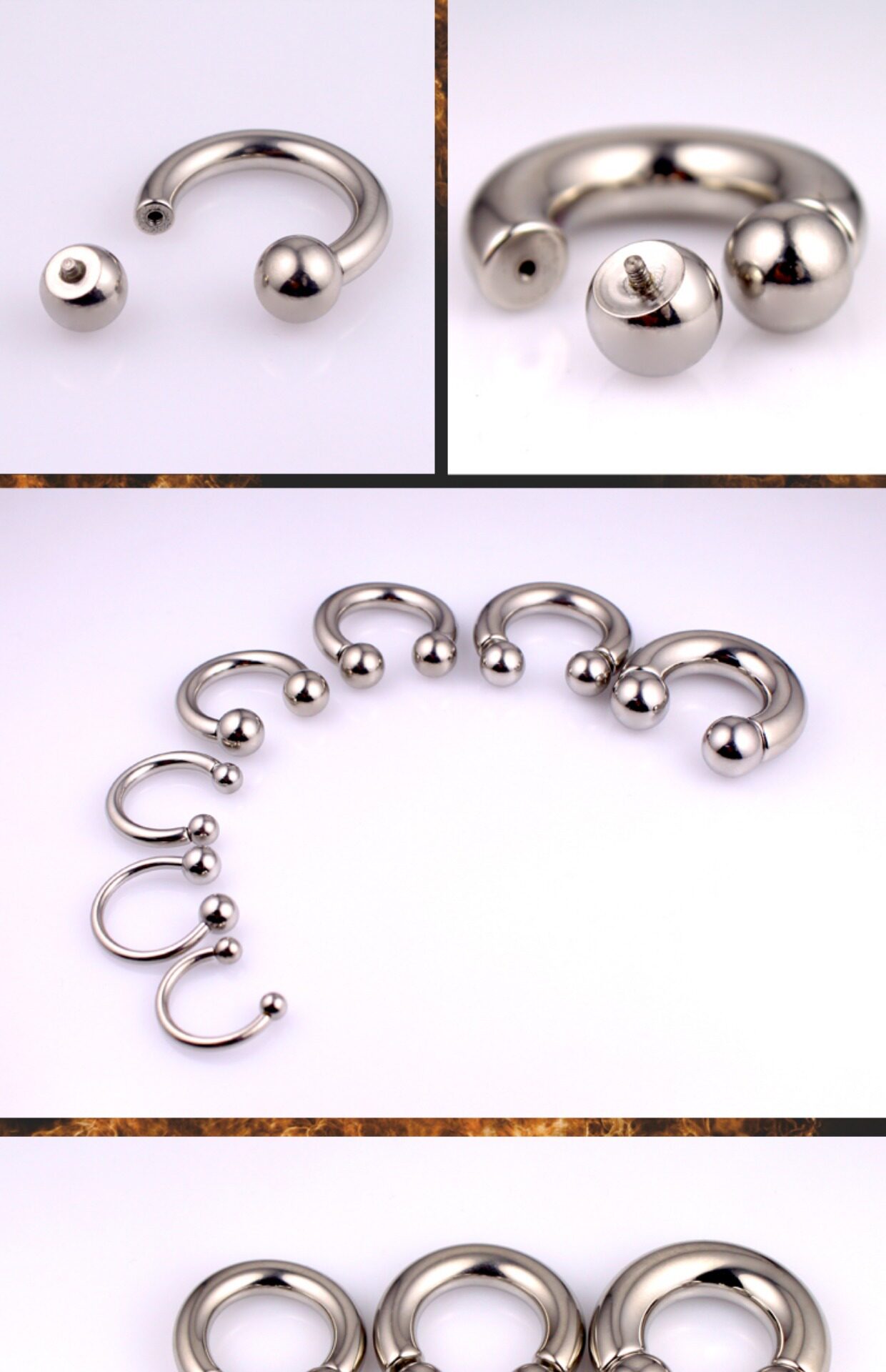 热波钛钢bcr卡球环耳环乳环阴环多用环pa环穿刺饰品防过敏_双氙车灯