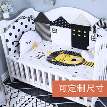 Nordic knitted baby cotton sheets Lion isolation bedwetting hat Baby waterproof bed sheet no fluorescent cotton can be customized