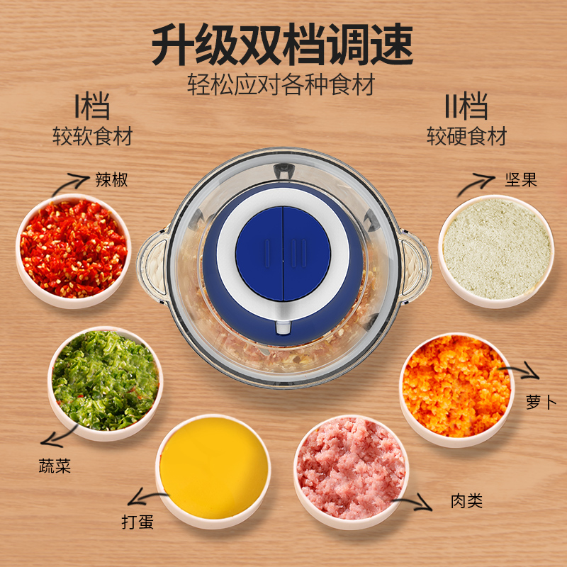 奥克斯绞肉机家用电动小型多功能全自动搅肉馅碎菜打蒜蓉泥辣椒机