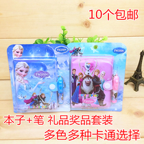 Korean cartoon stationery mini cute little book diary with pen notebook children gift prize