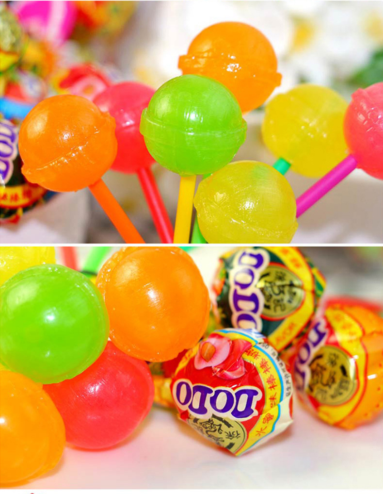 徐福记棒棒糖多嘟棒1026g约108支桶装综合水果味儿童零食糖果