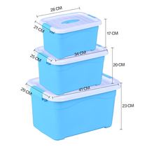 Transparent storage box Plastic wardrobe finishing box Covered storage box Small king-size snacks Clothes toy storage box