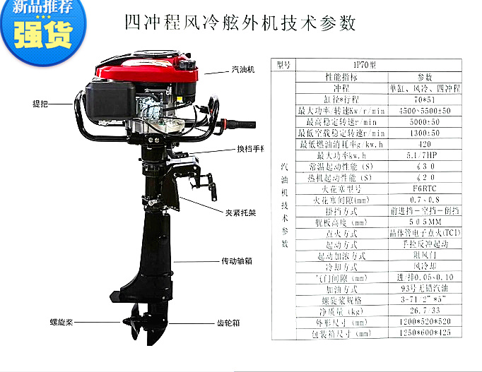 航凯船外机分解图图片