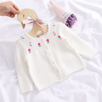 2021 new baby cardigan 6 months baby jacket pure cotton 1-year-old girl sweater princess outside the spring and autumn outfit