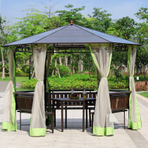 Outdoor hexagonal pavilion gazebo villa courtyard garden gazebo farmhouse outdoor anti-corrosion roof terrace sala
