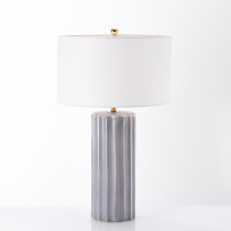 Bedroom bedside lamp table lamp creative ceramic American modern simple personality Mediterranean blue retro table lamp