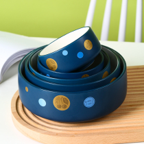 Ceramic Bowl New 2022 cutlery net red ins High Sensation Rice Bowls Creative Light Lavish Thickened Cutlery Bowl single