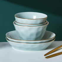 Ceramic bowls Home Single rice bowls Dish Dishes Cutlery Creativity Net Red Phnom Penh Tableware Microwave Special Bowl