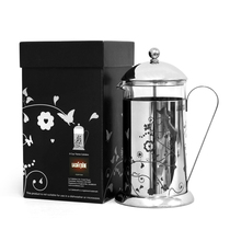 British single gift box coffee pot coffee filter Cup household stainless steel hand punch portable tea brewer