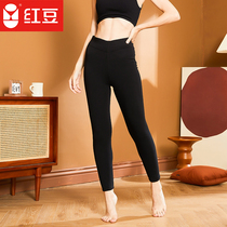 Red beans (100% sheep wool filling) three layers of thick warm pants womens autumn pants winter wool pants womens warm pants