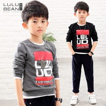 2019 New childrens clothing boys long sleeve sweater autumn winter clothing big childrens boys baby coat pullover base shirt tide