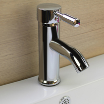 Hot and cold double use all copper faucet single hole square wash hand basin bathroom accessories
