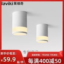 Surface mounted downlight LED ceiling light Single light Corridor aisle entrance light Ceiling Nordic background wall light Barrel light Spot light