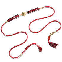 Crystal stall waist chain this year hand-made red rope red agate Garnet Jade peace red belt jewelry gift sexy
