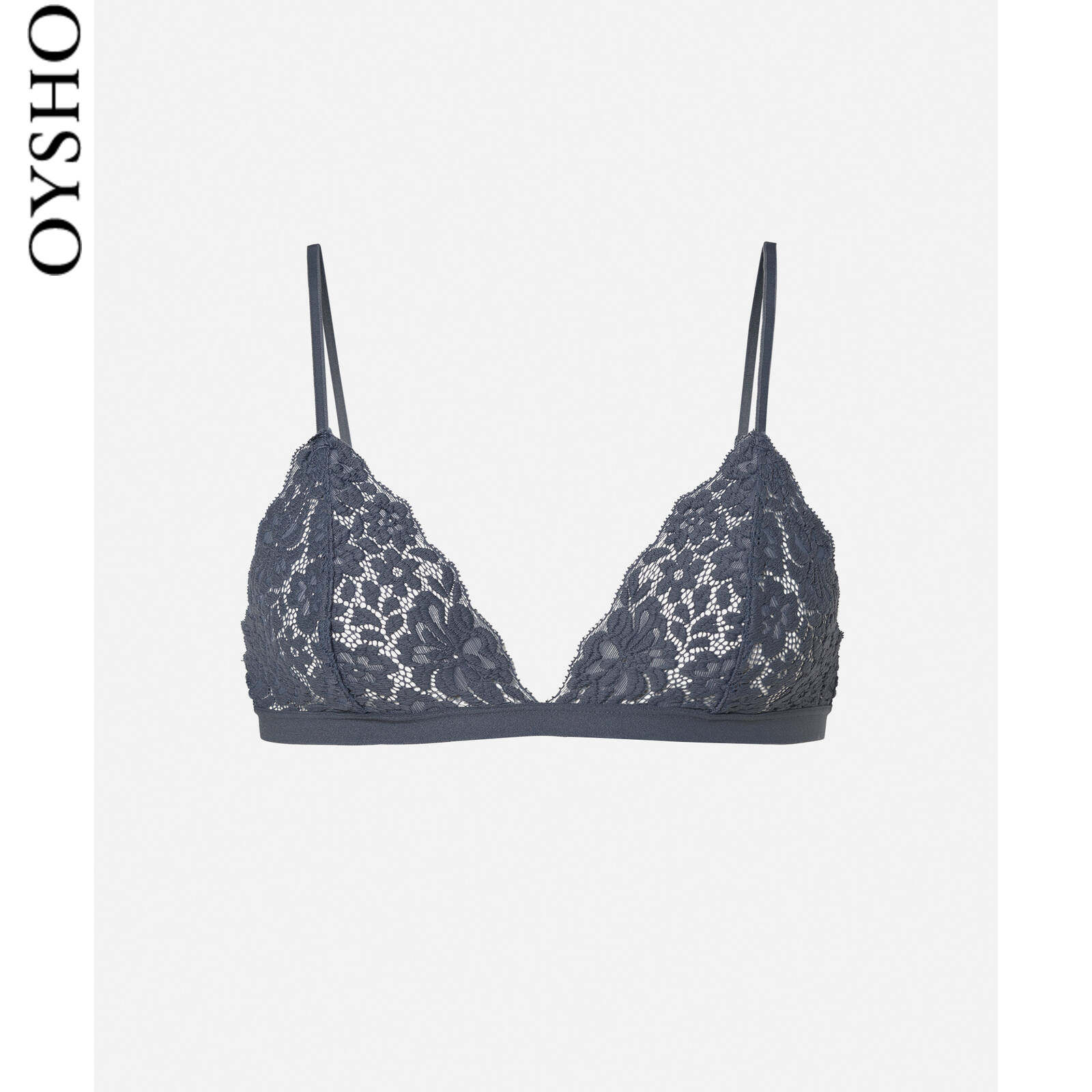 春夏折扣 oysho 蕾丝文胸无钢圈内衣女薄款大胸显小 30153622846