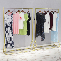 Gold clothing store display womens clothing store hangers clothing shelves zhong dao jia clothing store luo di jia display rack