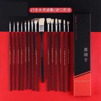 Fine Art Tuo Print Tool Black Knight Water Chalk Fine Arts Raw Painting Suit Sector Pen Platoon Pen Propylene Color Watercolor