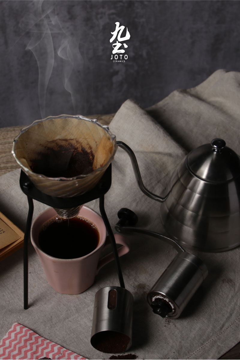 九土joto 304不锈钢手冲壶长嘴细口咖啡师手冲咖啡专用器具壶1升