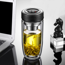Intelligent temperature measurement tea and water separation tea glass Mens personal high-end custom tea and water separation water cup