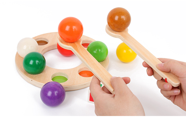 婴儿手部锻炼精细动作训练01-3岁宝宝手指锻炼颜色认知夹珠子玩具