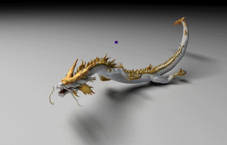 中国风白龙坐骑模型带动作 - 动作模型技术交流 - cg资源海 - cg