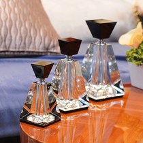 Modern simple home decoration ornaments black and white crystal perfume bottle multi-place villa model room soft decoration
