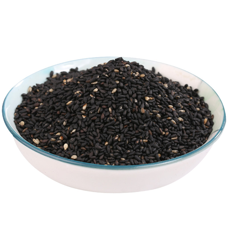 妈妈炒熟的黑芝麻 地锅炒熟黑芝麻 农家自种正宗天然防脱发 500g