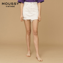 MOUSSY Vintage spring and autumn new wash bag hip denim skirt female 025DAC11-2960