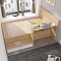Custom tatami bed storage bed storage bed storage collapsed rice plate type stepping rice bed sheet human box bed bookshelf bed integrated