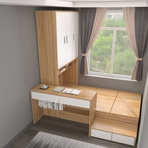 Customized small-sized bed cabinet integrated space saving tatami storage bed second bedroom collapsed rice bed wardrobe with bed