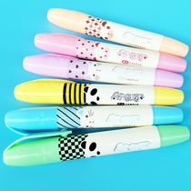 Sky Jo Aroma Large Capacity 6 Color Fluorescent Pen Suit Coarse Scratcher Key Students Color Mark Notes Pen