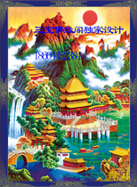Sanbao Buddhas new design exclusive landscape Pavilion Xianjatang single painting HD design manager recommended
