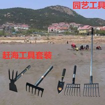 Sea catching tool set Clam rake Beach shell digging seafood artifact Household flower planting vegetable digging vegetable shovel