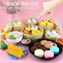 Over Home Girl Toy Breakfast Cooking Simulation Food Series Early Teaching Ceramics Assembled Baby Puzzle Toys
