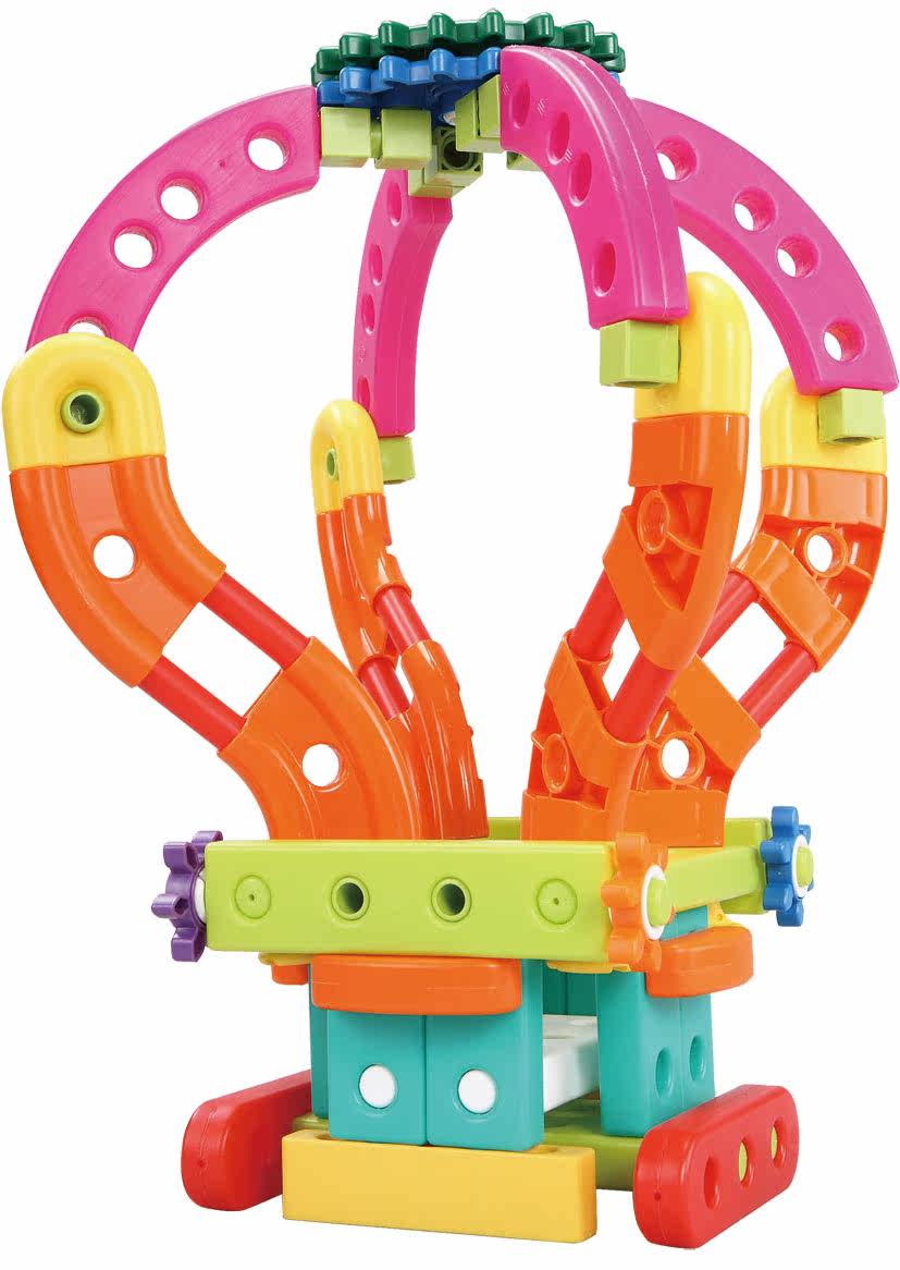 台湾智高gigo 小工程师游乐园系列7358 大颗粒儿童益智拼插积木