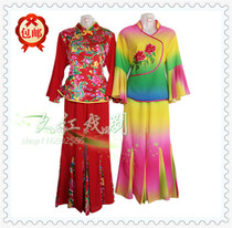 Modern dance fan dance colorful new Yangko waist drum dance performance National stage costume square dance performance female